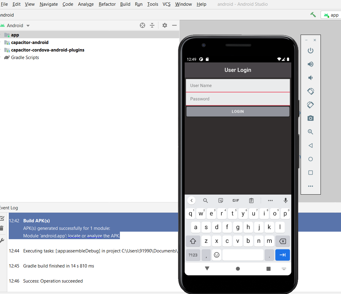 install android studio apps on device
