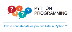 Concatenate or join two lists in Python