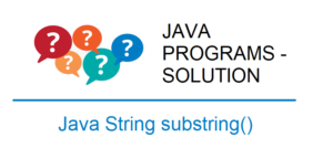 java string substring program